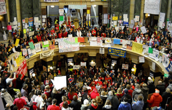 Wisconsin protest at state Capitol in Madison